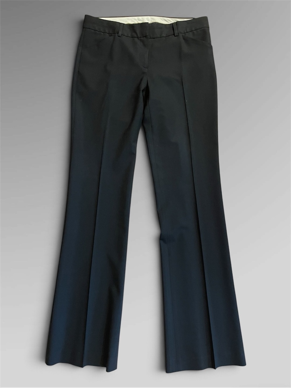 Theory Wool Bootcut Trousers Black Size 6